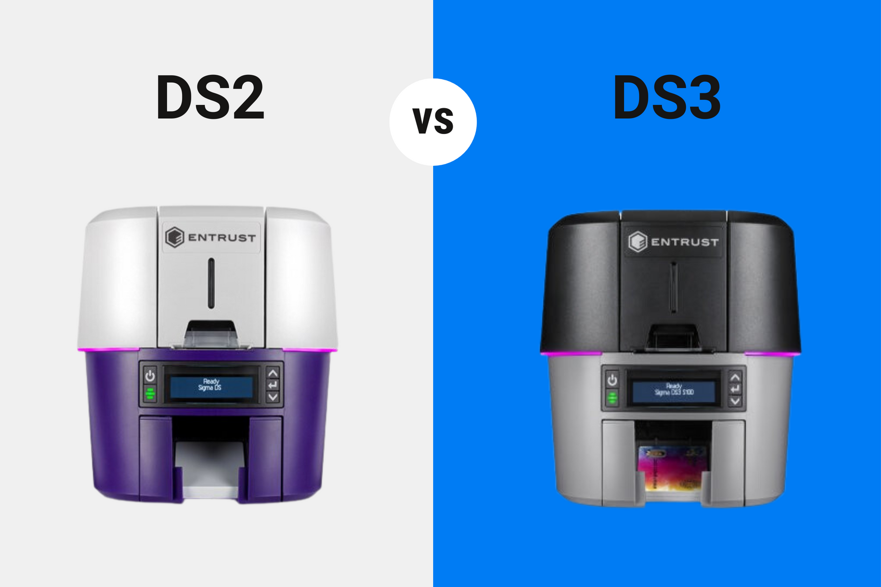 DS2 VS DS3 card printer