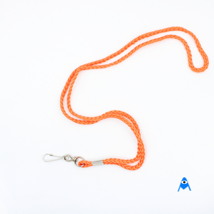 Pretty Orange Cord Lanyard with Swivel Clip