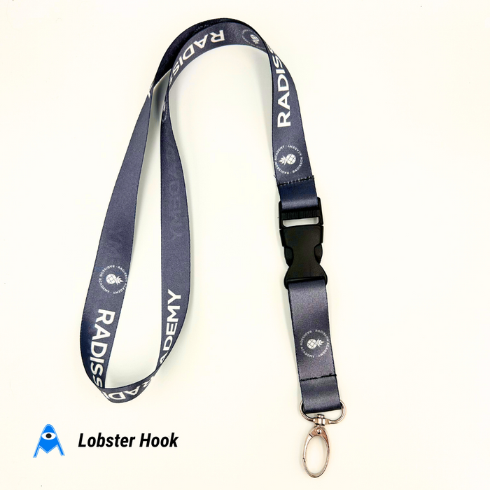 Printed lanyard with Lobster Hook and Release Buckle