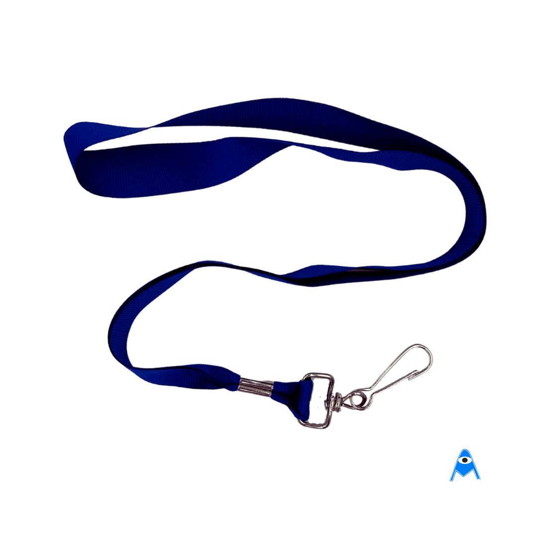 Royal Blue Flat Lanyard with Swivel Clip