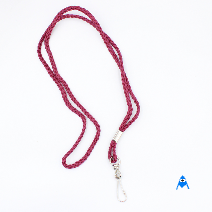 Maroon Red Cord Lanyard with Swivel Clip
