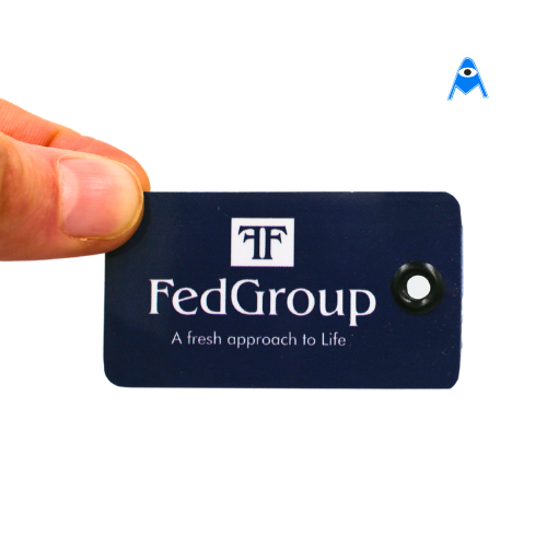 Real estate agency key tag card