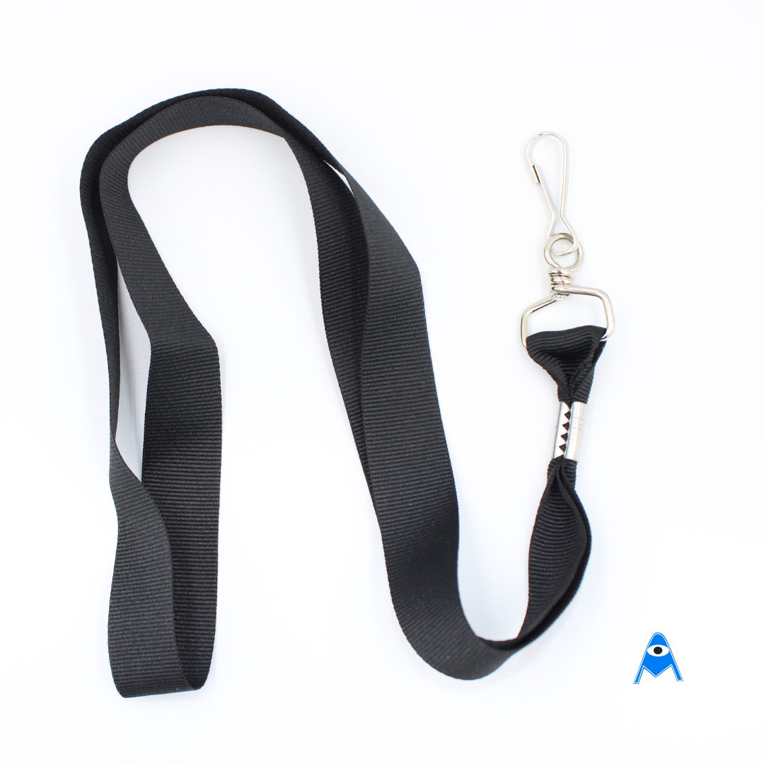 Black Flat Lanyard | Swivel Clip – Card Monster Sa