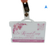 Clear badge cardholder with pvc badge clip and custom card