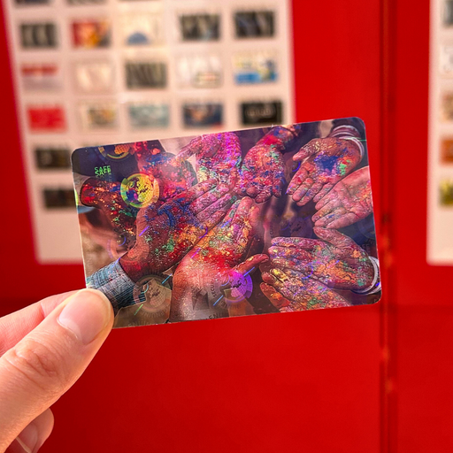 Colourful cards created on Agilia card printer