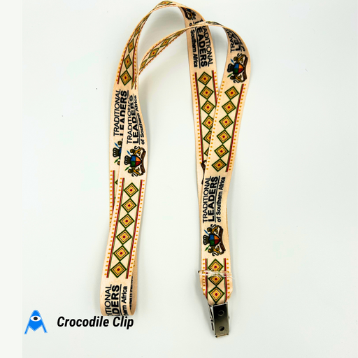 Crocodile Clip Satin Printed Lanyard
