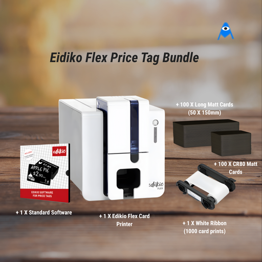Edikio Flex Price Tag Card Printer Bundle
