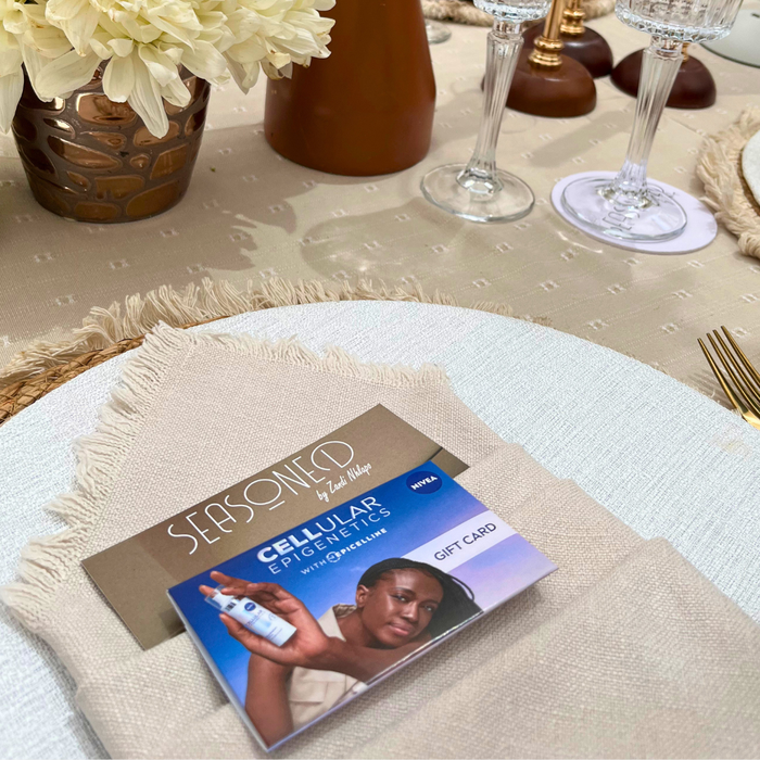 Gift sleeve cardholder at event