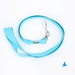 Nylon petersham polar blue lanyard with swivel clip