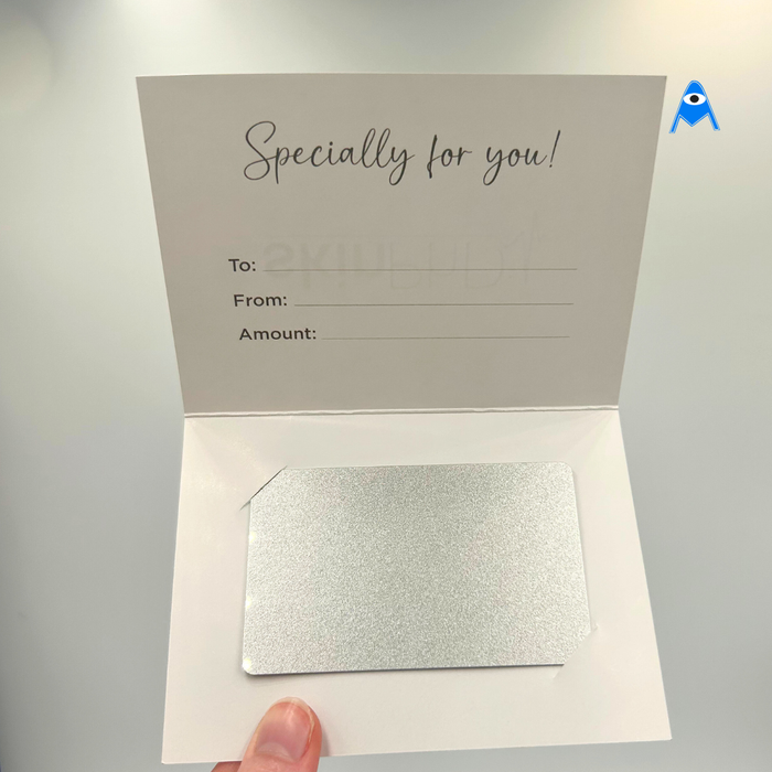 Opening of gift voucher sleeves