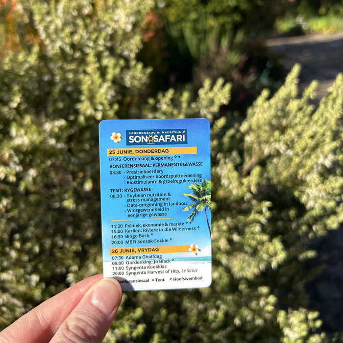 Plastic Itinerary Cards