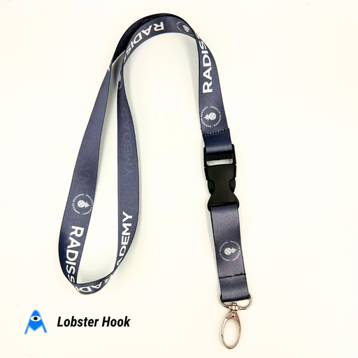 Printed lanyard with Lobster Hook and Release Buckle