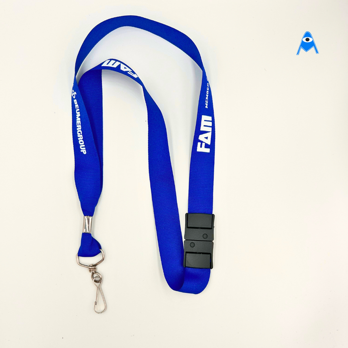 Printed lanyard with Swivel and Breakaway Release Clip 