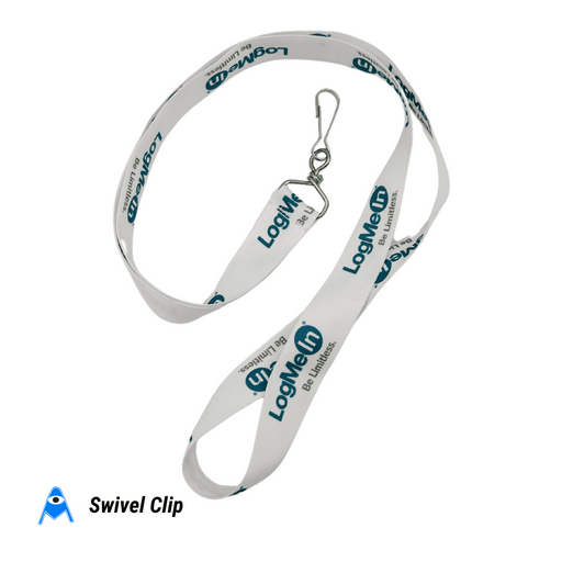 Silky printed lanyards with swivel clip