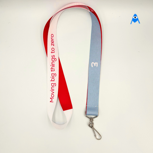 Woven printed lanyard single sided with swivel clip