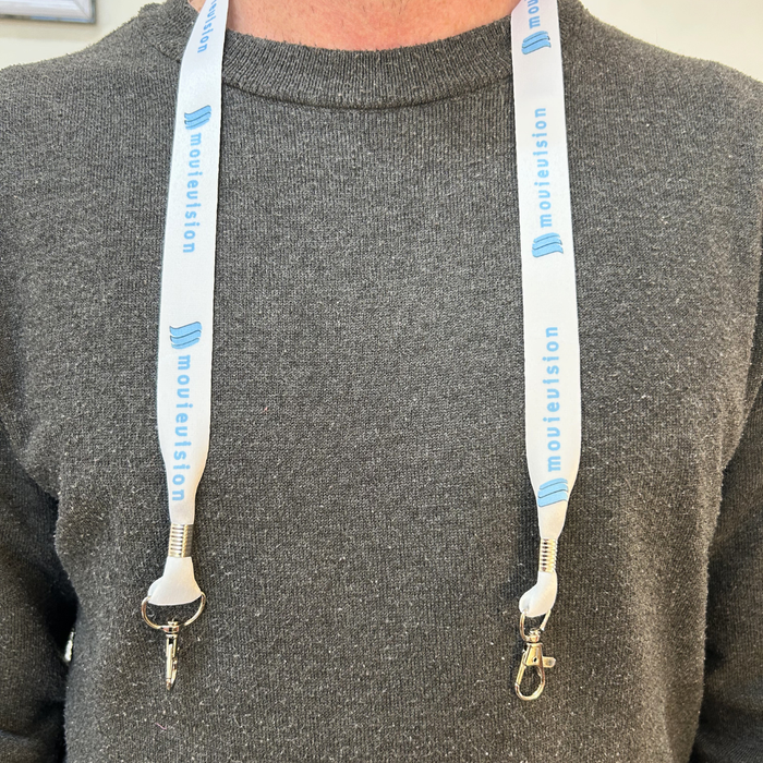 branded double clip lanyard